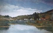 Camille Pissarro The Marne at Chennevieres oil